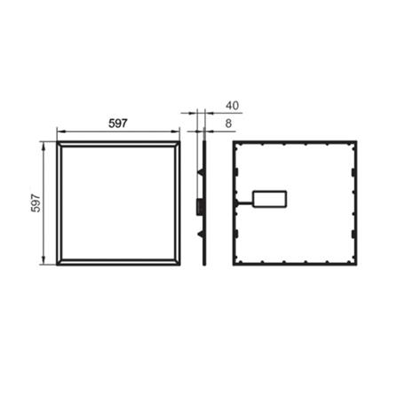 โคมติดลอย LED PHILIPS RC091 40 วัตต์ 60X60 ซม. DAYLIGHT แพ็ก 2 ชิ้น_2