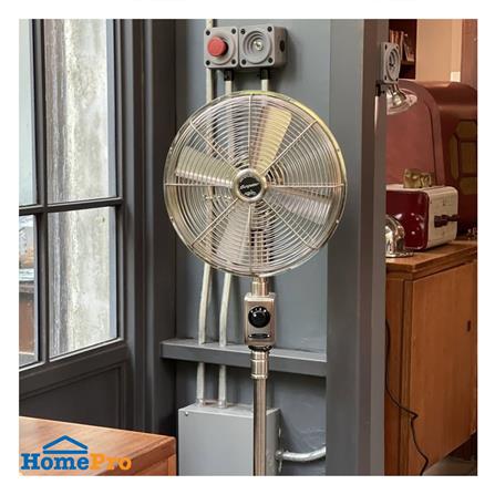 พัดลมตั้งพื้นเหล็ก 12 นิ้ว BUNGALOW HAMPTON สีเงิน/ขาว_4