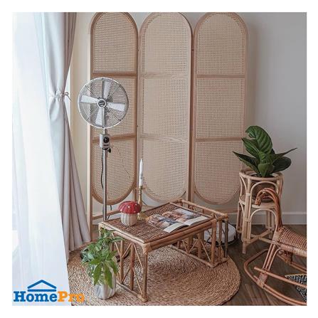 พัดลมตั้งพื้นเหล็ก 12 นิ้ว BUNGALOW HAMPTON สีเงิน/ขาว_5