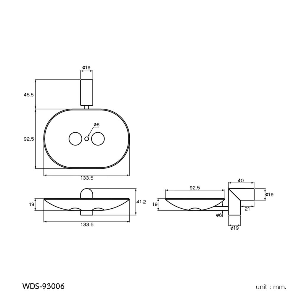 ที่ใส่สบู่ WS WDS-93006 สีเงิน