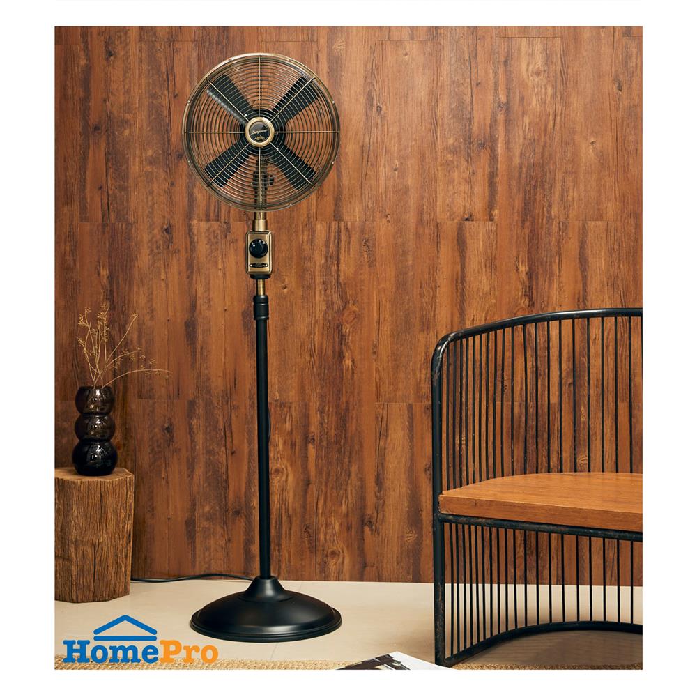พัดลมตั้งพื้นเหล็ก 12 นิ้ว BUNGALOW ISTANBUL สีทองรมดำ/ดำด้าน