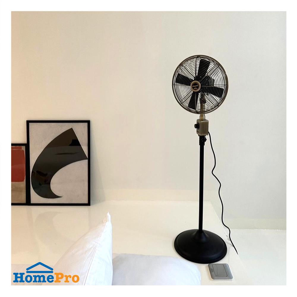 พัดลมตั้งพื้นเหล็ก 12 นิ้ว BUNGALOW ISTANBUL สีทองรมดำ/ดำด้าน