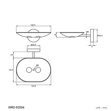 ที่ใส่สบู่ WS WRD-92006 สีเงิน_2