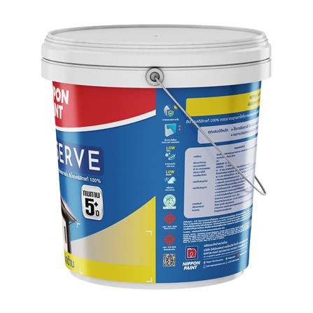 สีน้ำทาภายนอก ชนิดด้าน NIPPON PAINT SUPER SERVE 1001 สีขาว 5 แกลลอน_1