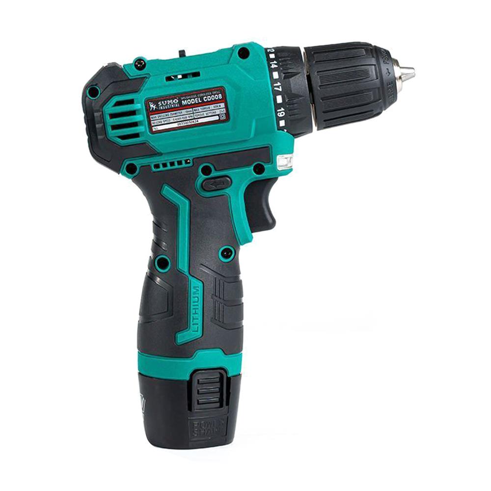 สว่านไร้สาย (พร้อมแบตเตอรี่) SUMO CD008 BL 12 โวลต์