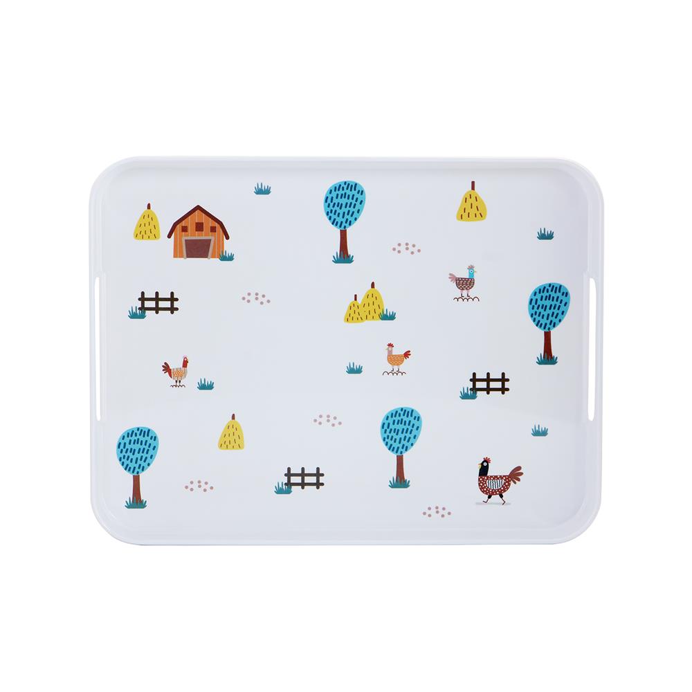 ถาดเหลี่ยมเมลามีน 16 นิ้ว KECH CHIC FARM