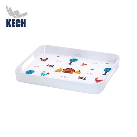 ถาดเหลี่ยมเมลามีน 12 นิ้ว KECH CHIC FARM_0