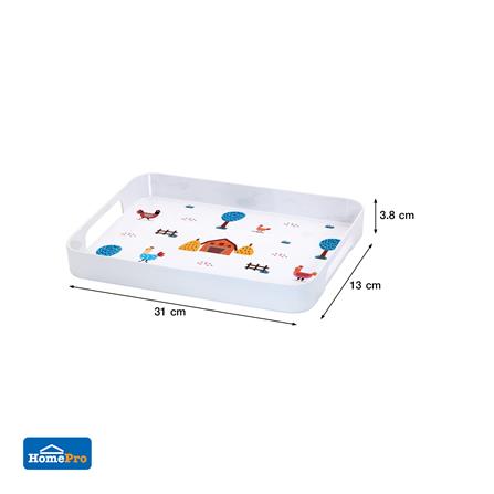 ถาดเหลี่ยมเมลามีน 12 นิ้ว KECH CHIC FARM_6