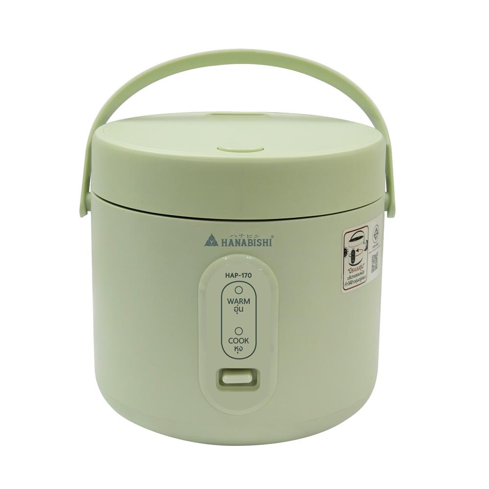 หม้อหุงข้าว MANUAL HANABISHI HAP-170 1 ลิตร สีเขียว_1
