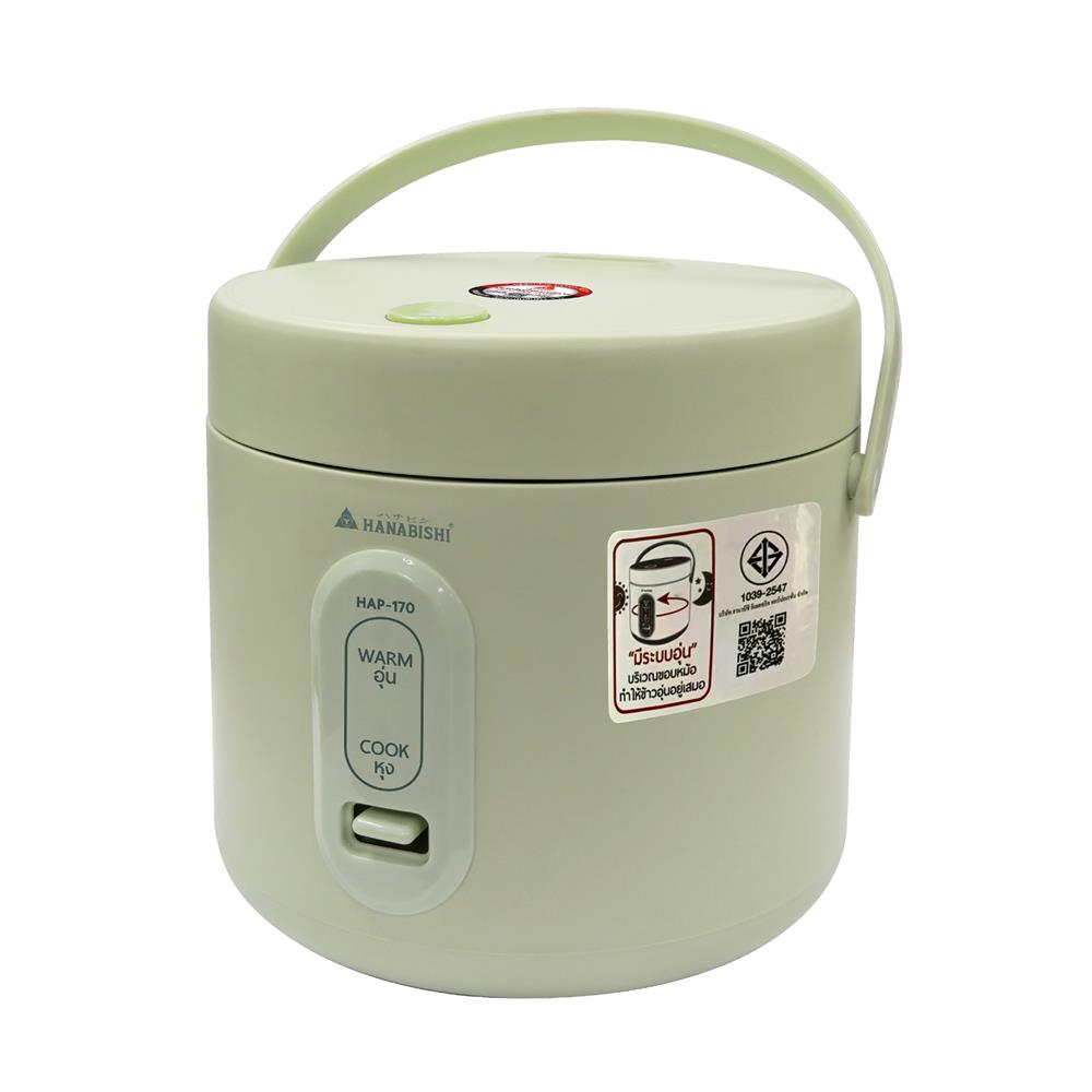 หม้อหุงข้าว MANUAL HANABISHI HAP-170 1 ลิตร สีเขียว