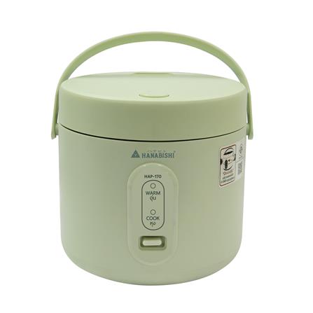 หม้อหุงข้าว MANUAL HANABISHI HAP-170 1 ลิตร สีเขียว_0
