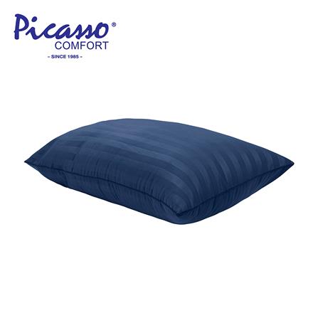 หมอนหนุน ใยสังเคราะห์ PICASSO SMILE 19x29 นิ้ว สีกรมท่า