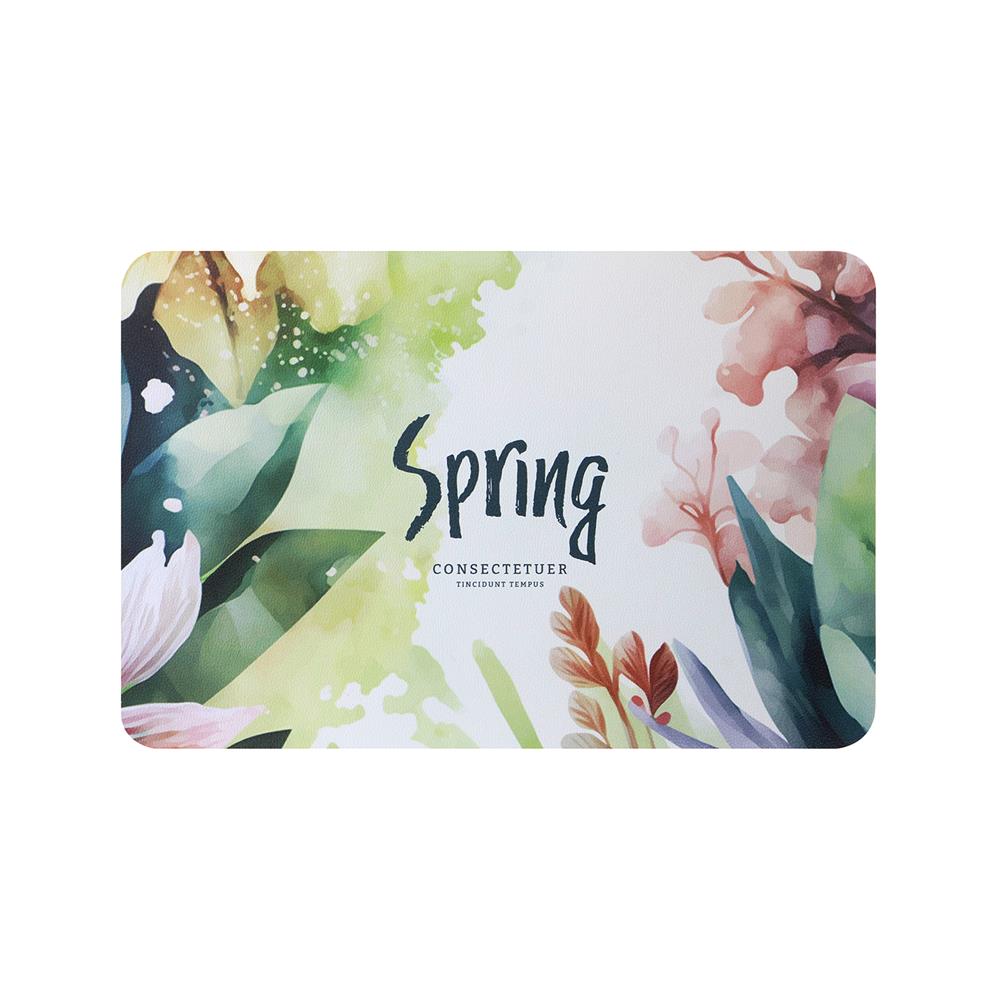 แผ่นรองจาน PVC SRITHAI SPRING สีเขียว