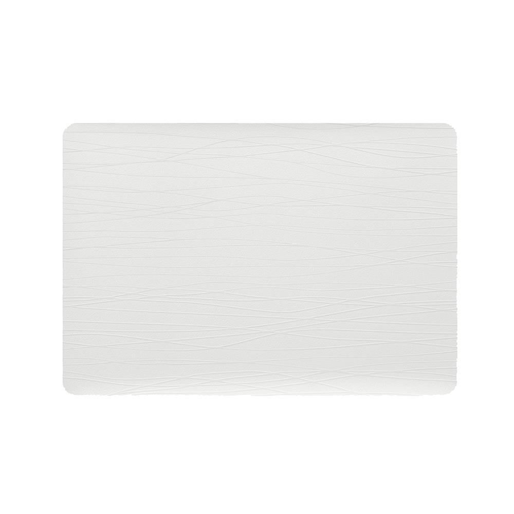 แผ่นรองจาน PVC SRITHAI WAVE สีขาว