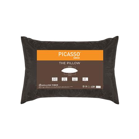 หมอนหนุน ใยสังเคราะห์ PICASSO SMILE 19x29 นิ้ว สีน้ำตาลเข้ม_4