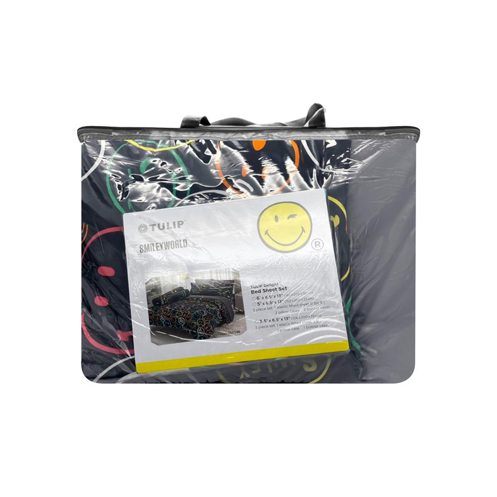 ชุดผ้าปูที่นอน 6 ฟุต 6 ชิ้น TULIP SMILEY 60204-DLC146
