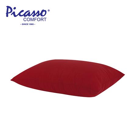 หมอนหนุน ใยสังเคราะห์ PICASSO SMILE 19x29 นิ้ว สีแดง