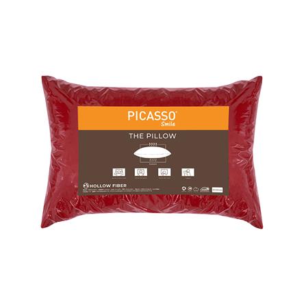 หมอนหนุน ใยสังเคราะห์ PICASSO SMILE 19x29 นิ้ว สีแดง_4
