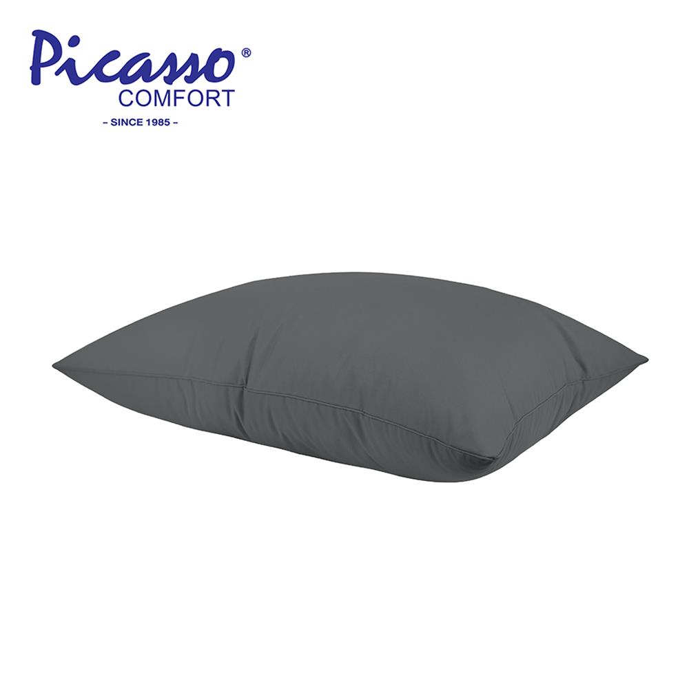 หมอนหนุน ใยสังเคราะห์ PICASSO SMILE 19x29 นิ้ว สีเทาเข้ม