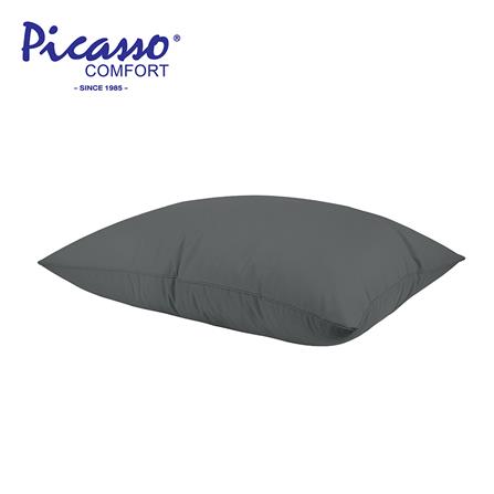 หมอนหนุน ใยสังเคราะห์ PICASSO SMILE 19x29 นิ้ว สีเทาเข้ม