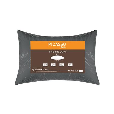 หมอนหนุน ใยสังเคราะห์ PICASSO SMILE 19x29 นิ้ว สีเทาเข้ม_4