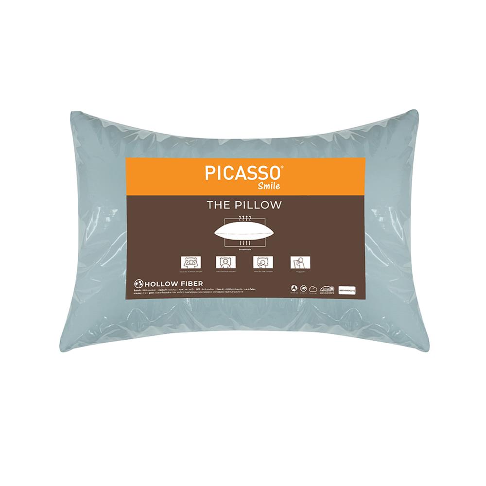 หมอนหนุน ใยสังเคราะห์ PICASSO SMILE 19x29 นิ้ว สีเขียว