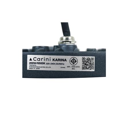 โคมไฮเบย์ LED CARINI KARINA 200 วัตต์ DAYLIGHT สีดำ_4
