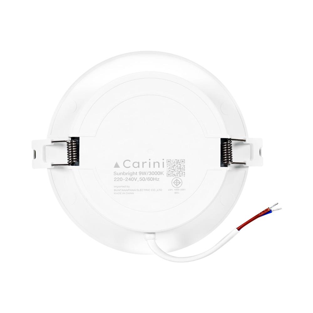 ดาวน์ไลท์ LED CARINI SUNBRIGHT 3.7 นิ้ว 9 วัตต์ WARM WHITE สีขาว
