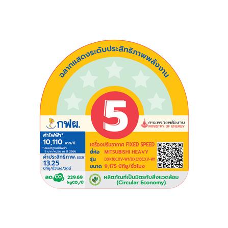 แอร์ผนัง MITSUBISHI HEAVY DUTY DXK10CXV-W1 9175 บีทียู_4