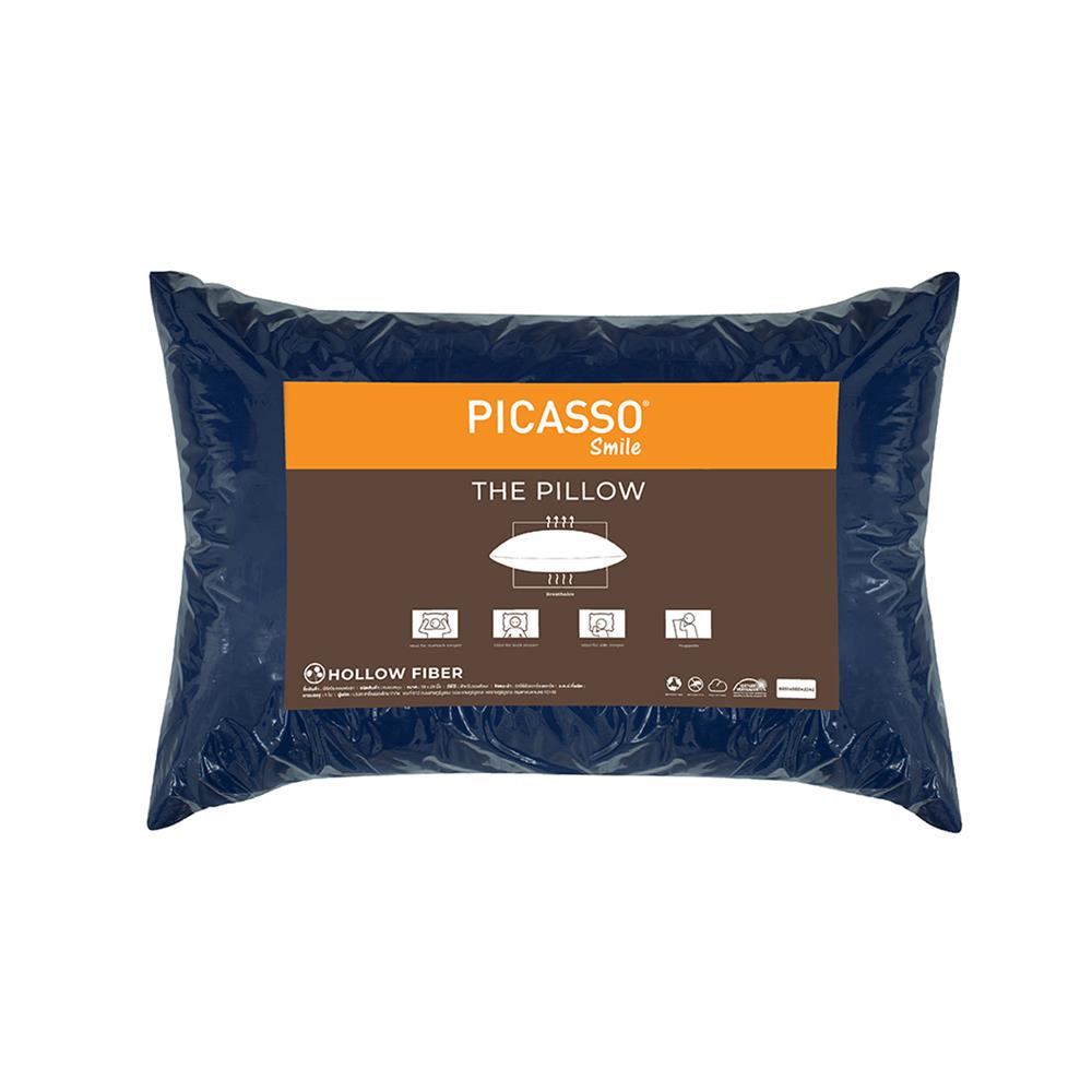 หมอนหนุน ใยสังเคราะห์ PICASSO SMILE 19x29 นิ้ว สี NAVY