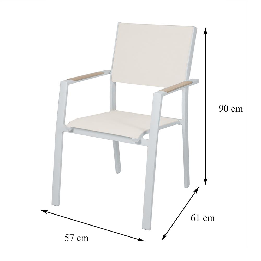 เก้าอี้สนาม BENETTA NICHOLAS สีขาว