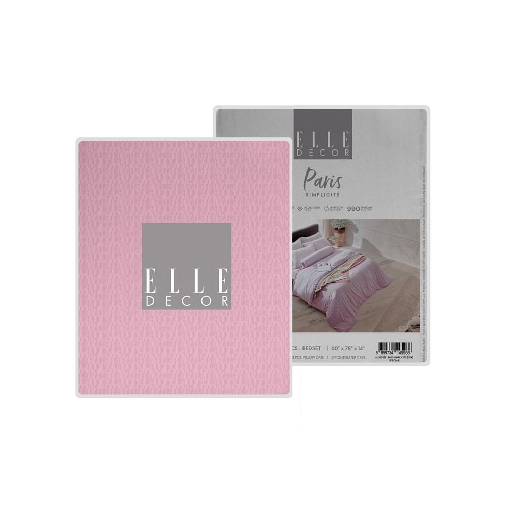 ชุดผ้าปูที่นอน 5 ฟุต 5 ชิ้น ELLE PARIS SIMPLICITE สี ECLAIR