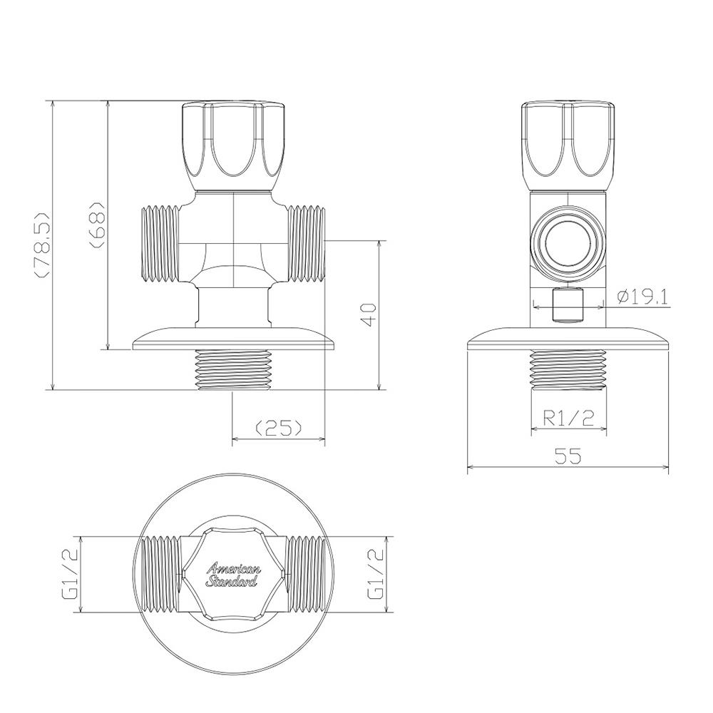 สต๊อปวาล์ว 2 ทาง AMERICAN STANDARD A-5602-N