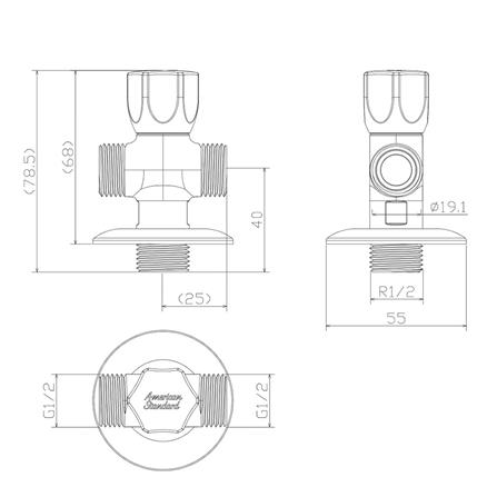 สต๊อปวาล์ว 2 ทาง AMERICAN STANDARD A-5602-N_1