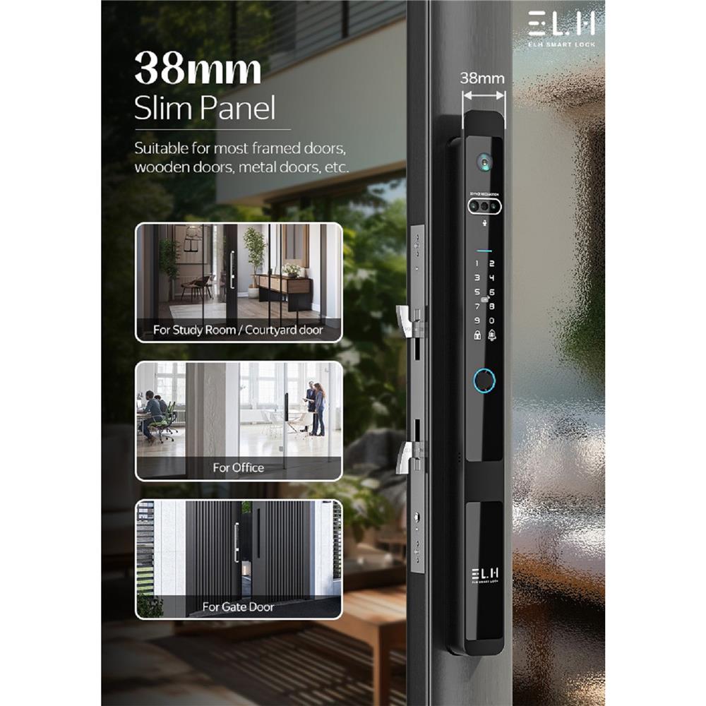 กลอนดิจิตอล ELH S4 ULTRA SLIM สีดำ