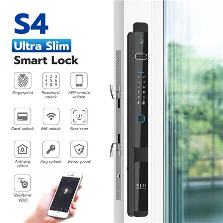 กลอนดิจิตอล ELH S4 ULTRA SLIM สีดำ_1