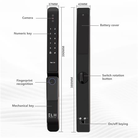 กลอนดิจิตอล ELH S3 ULTRA SLIM สีดำ_7