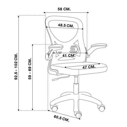 เก้าอี้สำนักงาน MODENA YUU สีดำ_8