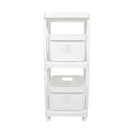 ชั้นลิ้นชัก 2 ชั้น STACKO GENTLE 32x38x81 ซม. สีขาว_2