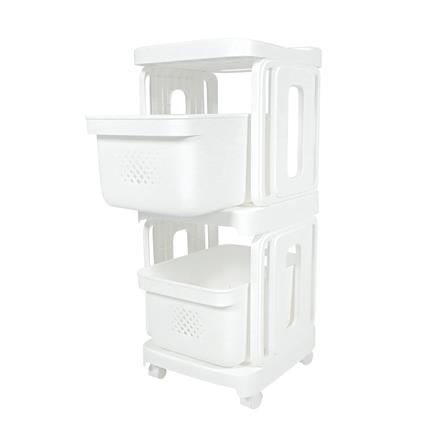 ชั้นลิ้นชัก 2 ชั้น STACKO GENTLE 32x38x81 ซม. สีขาว_3