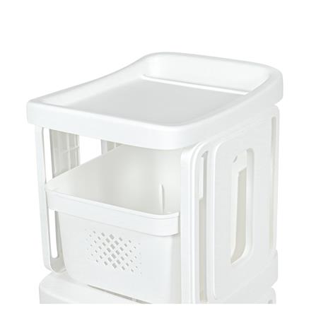 ชั้นลิ้นชัก 2 ชั้น STACKO GENTLE 32x38x81 ซม. สีขาว_4