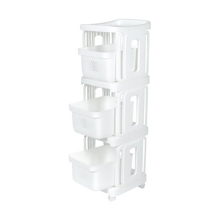 ชั้นลิ้นชัก 3 ชั้น STACKO GENTLE 32x38x117 ซม. สีขาว_3