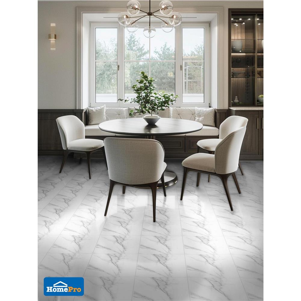 กระเบื้องพื้น 12x12 นิ้ว SMILE เอดก้าร์ ขาว A 1 ตร.ม.