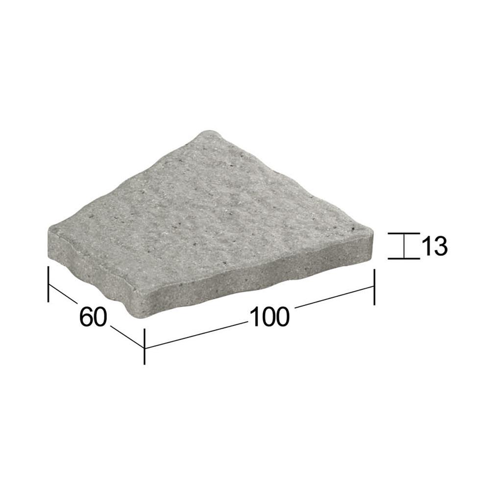 กระเบื้องดินเผาคางหมู 6x10 ซม. KENZAI แกรนิตโต้ ไททาเนียมเกรย์ 70P