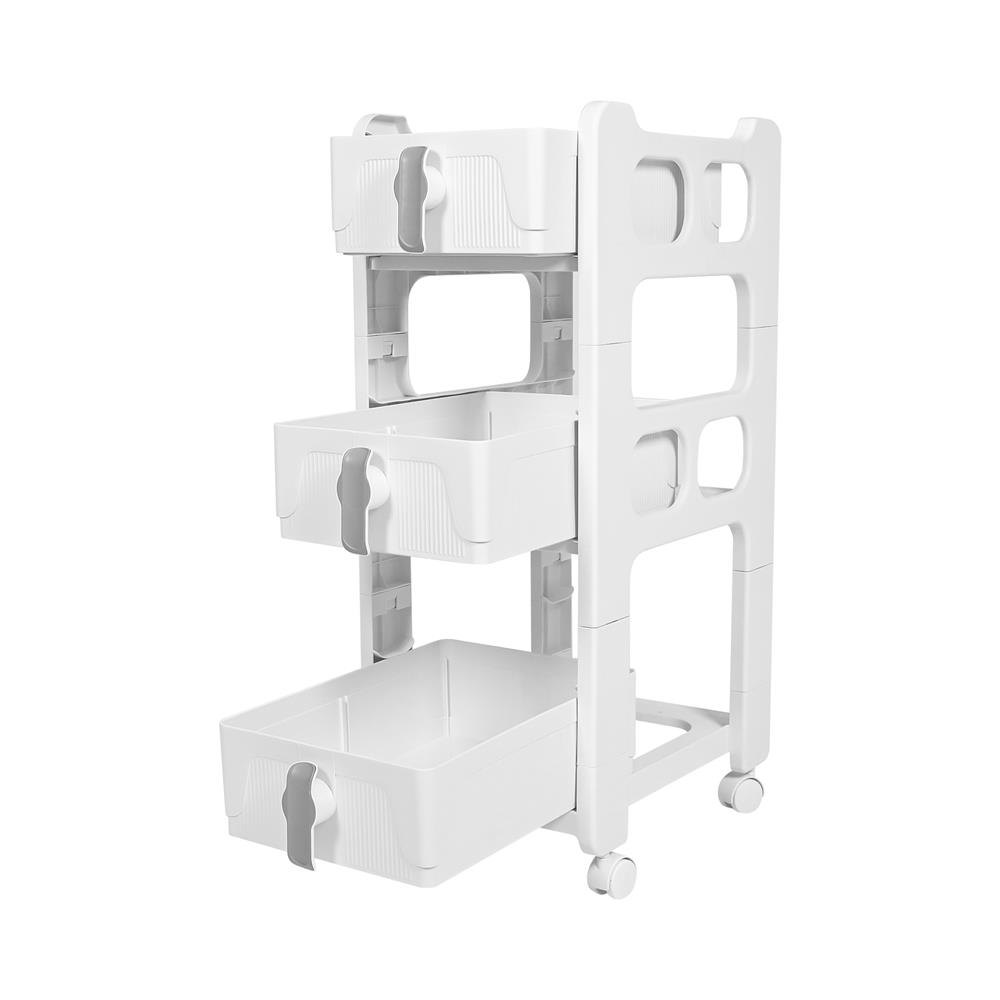 ชั้นลิ้นชัก 3 ชั้น STACKO VIVE 29x39x77 ซม. สีขาว