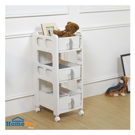 ชั้นลิ้นชัก 3 ชั้น STACKO VIVE 29x39x77 ซม. สีขาว_6