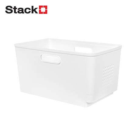 กล่องอเนกประสงค์ STACKO BONNIE  M 30.5x18.2x16 ซม. สีขาว_0
