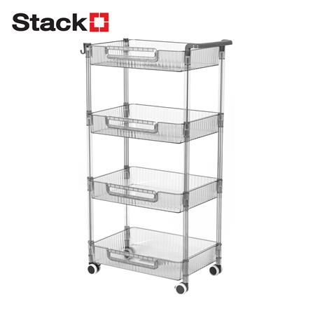 ชั้นวางของ 4 ชั้น STACKO BREIS 43.5x29x87 ซม. สีใส_0