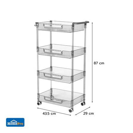 ชั้นวางของ 4 ชั้น STACKO BREIS 43.5x29x87 ซม. สีใส_7