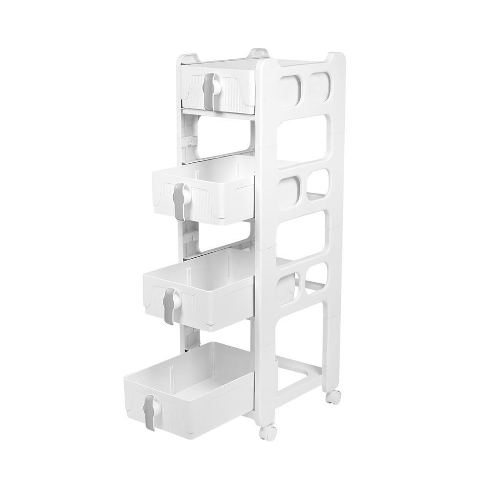 ชั้นลิ้นชัก 4 ชั้น STACKO VIVE 29x39x103 ซม. สีขาว